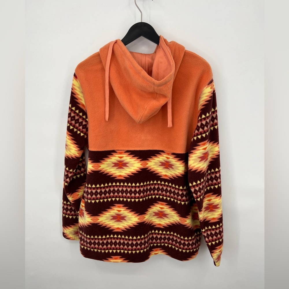 Massive Outdoor Abstract Print Fleece Hoodie Pullover Size M - Picture 5 of 8